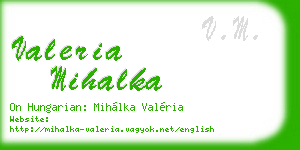valeria mihalka business card