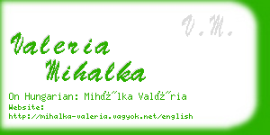 valeria mihalka business card